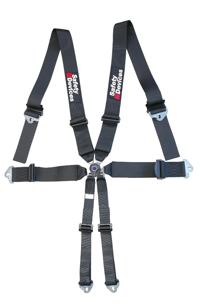 Safety Devices FIA approved 6 point Lightweight Harness (Black)