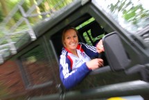 Olympic Medallist, Crista Cullen, goes off-roading with Safety Devices' Chris Platt