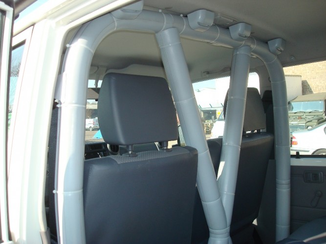 Toyota Land Cruiser 79 External Roll Cage with Roof Rack & 2 Spare