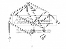 Land Rover Defender 90 Truck Cab/Pick-Up 6 Point Bolt-in Roll Cage