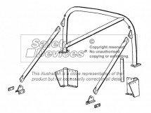 Land Rover 90 Ninety Pickup 4 Point Bolt-in Roll Cage
