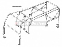 Land Rover Defender 110 Station Wagon Multi Point Bolt-in Roll Cage